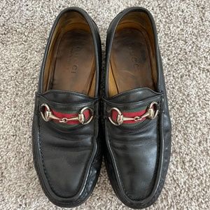 Gucci Men Black Leather Shoe Size 5